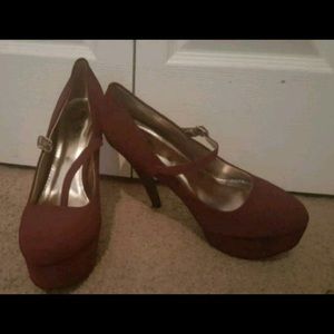 Burgundy Suede heels